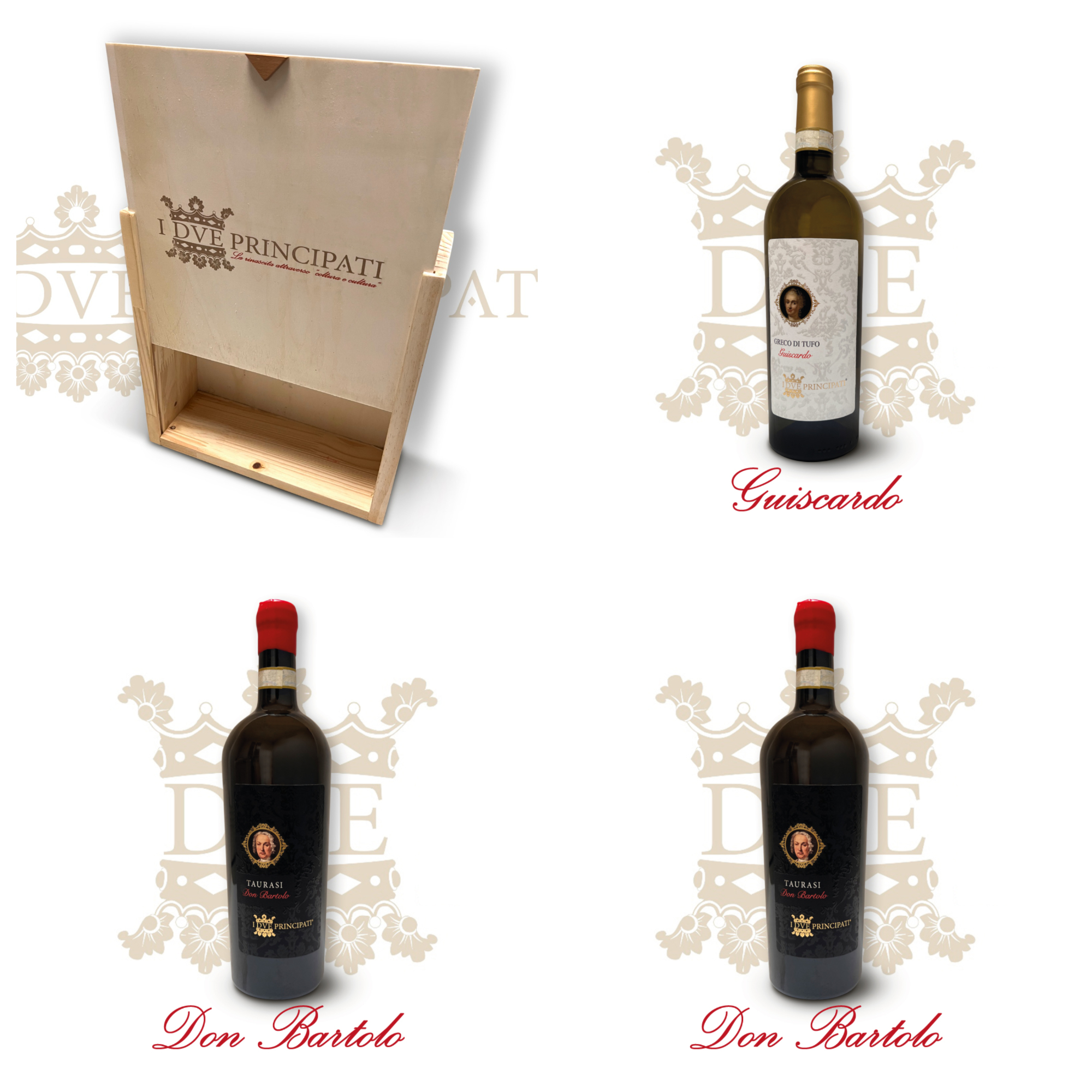 <b>Confezione Regalo<br>Cassa con inserto Mogano</b> da 3 bottiglie