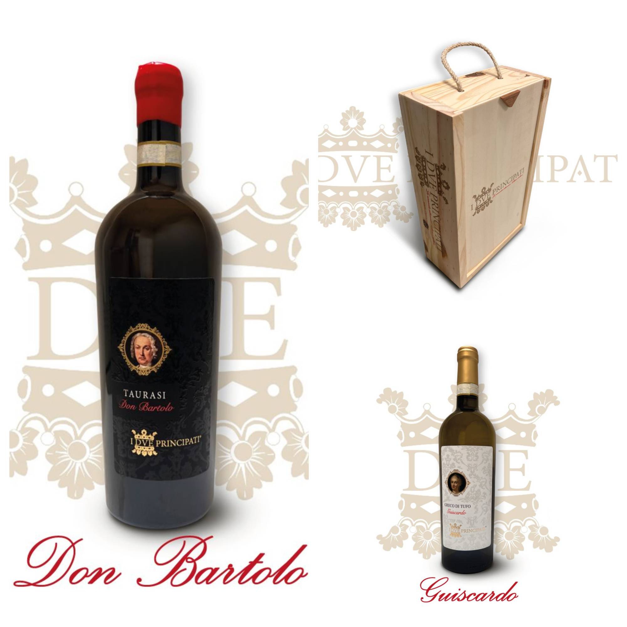 <b>Confezione Regalo<br>Cassa con inserto Mogano</b> da 2 bottiglie